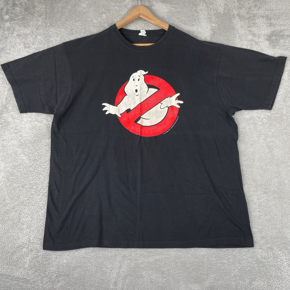 Vintage Ghostbusters Shirt Mens 2XL Black Movie Promo Logo 2007 Graphic Y2K